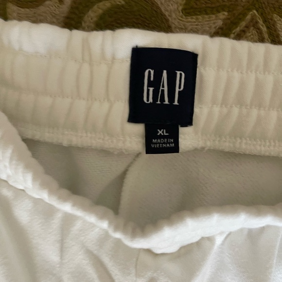White Wide Leg GAP Sweatpants, XL - Picture 5 of 10